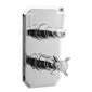 Nuie Beaumont Thermostatic Shower Valve C/W Rigid Riser Dual Kit - Chrome