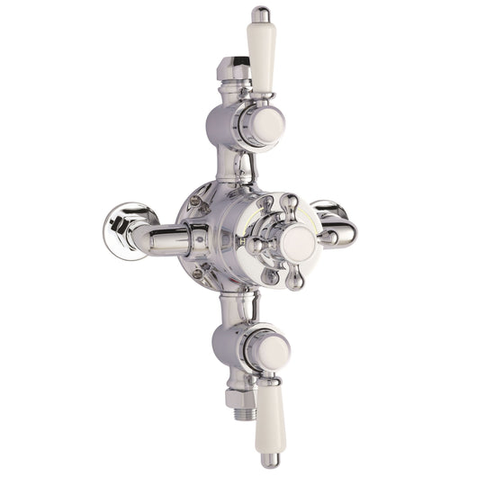  Nuie Victorian Exposed Shower Valve Triple Handle - Chrome