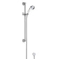 Hudson Reed Topaz White Thermostatic Concealed shower Valve with Fixed Shower Head , Arm & Slide Rail Kit - Chrome