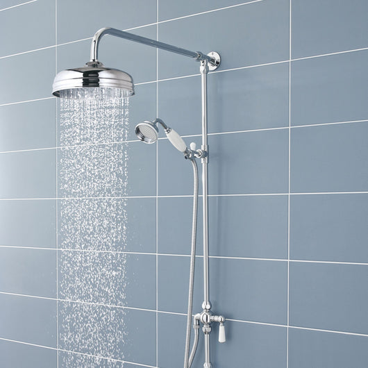 Shower Rising Kit Nuie Victorian Grand Shower Riser Kit with Diverter, Fixed Shower Head ...