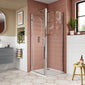 Lucie Chrome 900mm Hinged Shower Door - 8mm Glass