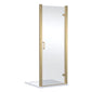 Lucie Brushed Brass 900mm Hinged Shower Door - 8mm Glass