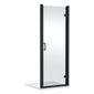 Lucie Matt Black 900mm Hinged Shower Door - 8mm Glass