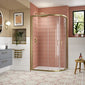 Lucie Brushed Brass 1200mm x 800mm Shower Enclosure Quadrant - 8mm