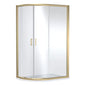 Lucie Brushed Brass 1200mm x 800mm Shower Enclosure Quadrant - 8mm