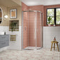 Lucie Chrome 900mm x 900mm Shower Enclosure Quadrant - 8mm Glass