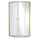 Lucie Brushed Brass 1000mm x 1000mm Shower Enclosure Quadrant - 8mm Glass