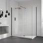 Aquadart Wetroom 8 Glass Panel 800mm Clear With Black Profile Pack - welovecouk