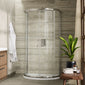 ShowerWorX Lela D-Shaped Shower Enclosure with D-Shaped Tray- 6mm Glass - welovecouk
