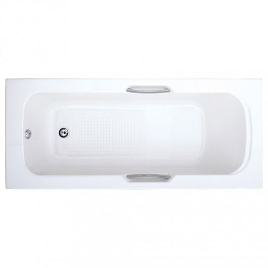  Trojan Granada Rectangular Single Ended Bath with Twin Grips 1500mm x 700mm 5mm - 0 Tap Hole