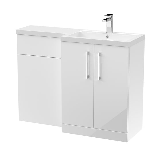  Nuie Arno 1100mm Right Hand Combination - Gloss White