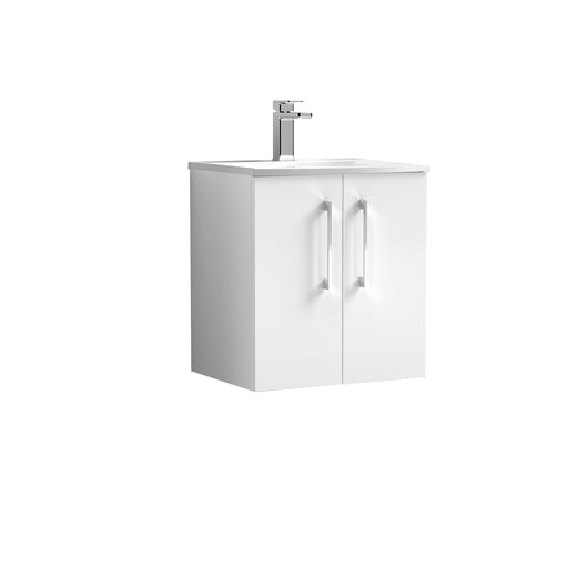  Ryker 500mm Wall Hung 2 Door Vanity & Basin 4 - Gloss White