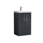 Ryker 500mm Floor Standing 2 Door Vanity & Basin 1 - Soft Black