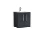 Ryker 500mm Wall Hung 2 Door Vanity & Basin 4 - Soft Black