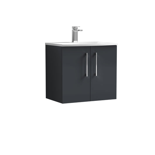  Ryker 600mm Wall Hung 2 Door Vanity & Basin 4 - Soft Black