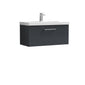 Arno 800mm Wall Hung 1-Drawer Vanity & Basin 1 - Soft Black