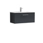 Ryker 800mm Wall Hung 1 Drawer Vanity & Basin 2 - Soft Black