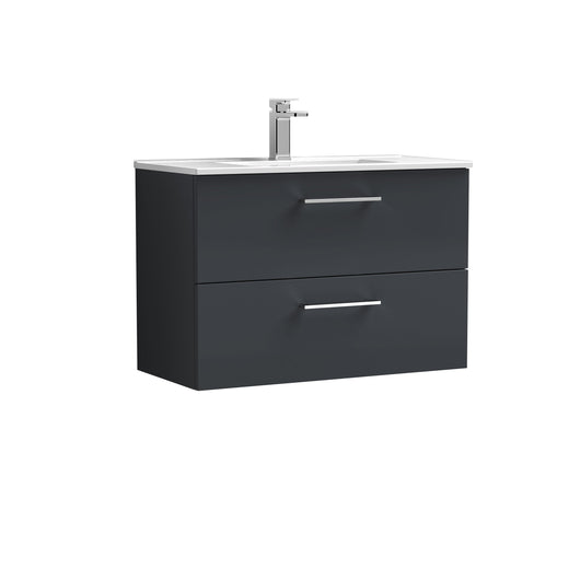  Ryker 800mm Wall Hung 2 Drawer Vanity & Basin 2 - Soft Black