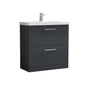 Ryker 800mm Floor Standing 2 Drawer Vanity & Basin 1 - Soft Black