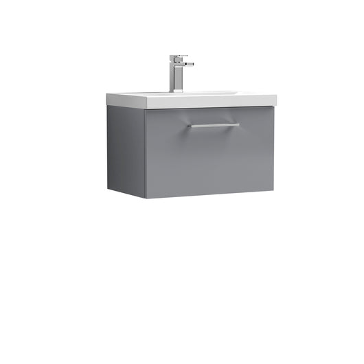  Ryker 600mm Wall Hung 1 Drawer Vanity & Basin 1 - Satin Grey