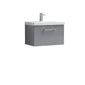 Ryker 600mm Wall Hung 1 Drawer Vanity & Basin 1 - Satin Grey