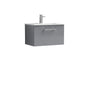 Arno 600mm Wall Hung 1 Drawer Vanity & Basin 2 - Satin Grey