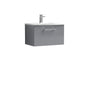 Ryker 600mm Wall Hung 1 Drawer Vanity & Basin 4 - Satin Grey