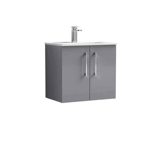  Ryker 600mm Wall Hung 2 Door Vanity & Basin 2 - Satin Grey