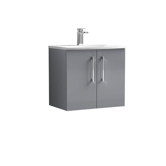  Ryker 600mm Wall Hung 2 Door Vanity & Basin 4 - Satin Grey