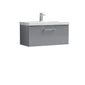 Arno 800mm Wall Hung 1 Drawer Vanity & Basin 1 - Satin Grey