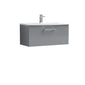 Arno 800mm Wall Hung 1 Drawer Vanity & Basin 4 - Satin Grey