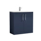 Nuie Arno 800mm Floor Standing 2-Door Vanity & Basin 4 - Midnight Blue