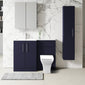 Nuie Arno L-Shaped 1100 Floor Standing Marble Basin Combination Unit - Midnight Blue with Brava Toilet - welovecouk