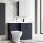 Nuie Arno L-Shaped 1100 Floor Standing Marble Stone Basin Combination Unit - Midnight Blue with Freya Toilet - welovecouk