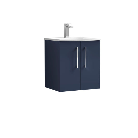  Ryker 500mm Wall Hung 2-Door Vanity & Basin 4 - Midnight Blue