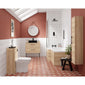 Nuie Arno 800mm Wall Hung 2-Drawer Vanity & Worktop - Bleached Oak