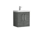 Ryker 500mm Wall Hung 2 Door Vanity & Basin 1 - Anthracite