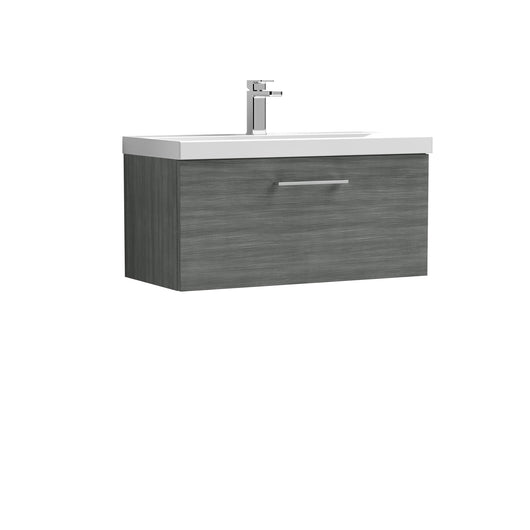  Ryker 800mm Wall Hung 1 Drawer Vanity & Basin 1 - Anthracite