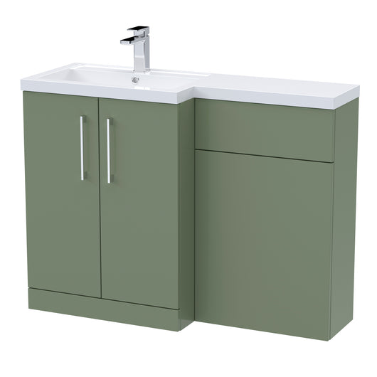  Nuie Arno 1100mm Left Hand Combination - Satin Green - welovecouk