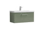 Ryker 800mm Wall Hung 1 Drawer Vanity & Basin 1 - Satin Green