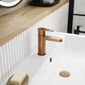 Nuie Arvan Mono Basin Mixer with Push Button Waste - Brushed Bronze