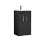 Mantello 500mm Floor Standing 2-Door Basin Vanity Unit - Charcoal Black