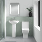 Nuie Ava 545mm Basin & Pedestal - White