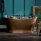 BC Designs Freestanding Boat Bath 1500 x 725mm - Antique Copper/Nickel