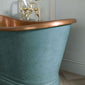 BC Designs Freestanding Boat Bath 1700 x 725mm - Antique Copper and Verdigris Green