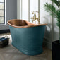 BC Designs Freestanding Boat Bath 1700 x 725mm - Antique Copper and Verdigris Green