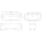BC Designs Elmstead 1700mm Double Ended Freestanding Bath