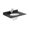  Classique 600mm Floor Standing 2-Door Unit & Marble Top 1TH - Satin White - welovecouk