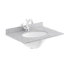  Bayswater Rectangle Marble Worktop Round Basin 620mm - Grey 1 Tap-Hole - welovecouk
