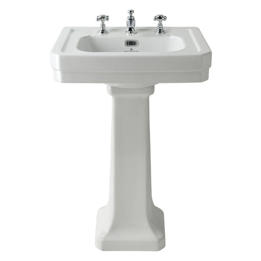  Bayswater Victrion Basin with Full Pedestal 640mm Wide - 3 Tap Hole